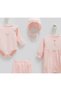 100% Cotton 4-Piece Baby Girl Bodysuit Set Hospital Release (0-3 Months) - 2