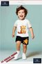 Children's Unisex “Cat Bitter Orange“ Special Printed Crew Neck T-Shirt - Shorts Set - 2