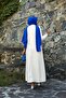 Side Pocket Detailed Hijab Salopet Dress Cream - 4