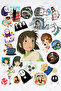 Spirited Away Spirited Away Anime Phone Laptop Adhesive Foil Sticker Pack (24 Pcs)