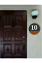 Round Metal Composite - Wooden Apartment Site -Apartment Hotel Office Door Number - Door No: 10 on - 3