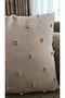 Mink Throw Pillow Case Pompom Linen Floor Curtain Fabric Decorative Modern Square Single Piece 43X43 - 3