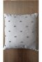 Anthracite Throw Pillow Case Pompom Linen Floor Curtain Fabric Decorative Modern Square Single Piece 43X43 - 4
