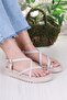 099-103 Fls Buckle Detailed Flip Flops Women's Sandals