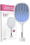 2 in 1 Dual Modes Electric Bug Zapper Racket - 2