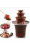 Chocolate Fountain Machine, 3 Tier Stainless Steel Fondue Heat & Motor Controls - 4