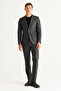 Men's Anthracite-Grey Slim Fit Slim Fit Mono Collar Patterned Suit - 5