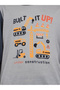 Graphic Print Round Neck T-Shirt and Pyjama Set - 3
