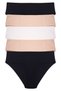 Women's Panties High Waist Bikini 5 Pack Cotton Lycra Mixcolor