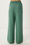 Wide Leg Linen Trousers Ldp0071 Dark Green - 4