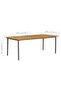 Garden Table 200x100x72cm Solid Acacia Wood and Steel - 3