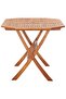 Folding Garden Table 135x85x75 cm Solid Acacia Wood - 2