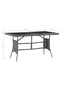 Garden Table Grey 140x80x74 cm Poly Rattan - 3