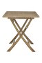 Folding Garden Table Grey 120x70x75 cm Solid Wood Teak - 2