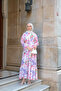 Women's Figure Pattern Dress Fuchsia - 4