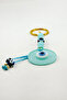 Baby Blue Handmade Glass Evil Eye Beaded Keychain, Gift Bag Ornament - 6