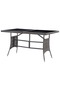 Garden Table Grey 140x80x74 cm Poly Rattan - 4