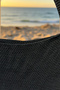 Women's Knitted Summer Knitwear with Shoulder Strap Black Beach Bag 40X36 - 4