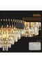 HUA QIANG WANG Black and Gold Crystal Chandeliers 31.5" Modern Dining Room Chandelier Round 6 Tiers - 7