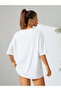 Unisex Cotton White Oversize "Rose Face" Printed Comfortable Casual T-Shirt - 2