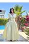 Yellow Floral Decorated Designer Dress