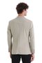 Beige Slim Fit Striped Mono Collar Casual Jacket - 5