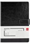 96-Sheets 80GSM Leather Cover Notebook, A5 Size, Black - 2