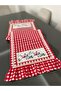 Red Gingham Cross Stitch Ruffled Runner (Cross Stitch Patterns Vary)