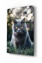 Gray British Cat Decorative Glass Painting - 3