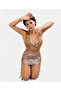 Mini Dress with Leopard Print and Straps - 2