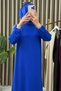 Shoulder Stone Detail, Crystal Fabric, Stylish Dress, Cobalt Blue Efruz Dress - 3