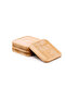 Square 6-Piece Bamboo & Wood Tea Plate - Coaster - 2