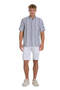Black Comfort Fit 100% Cotton Button-Down Collar Short Sleeve Cotton Shirt - 2
