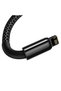 Cablu împletit pentru iPhone USB - Lightning 1m - negru complet - 4