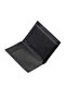 Black Patterned 100% Leather Wallet - 2
