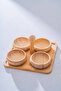Set of 4 Presentation Bowls with Bamboo Stand