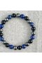 Lapis Lazuli, Onyx and Hematite Women's and Men's Natural Stone Bracelet - Elastic - 3