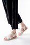 692-564 White Orthopedic Sole Cross Buckle Women's Sandals