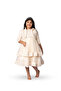 Two Toned Layered Party Dress Beige