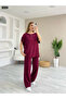 Women's Viscose Two Thread Suit Boat Neck Blouse Pants Set of Two - 5