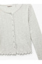 Viscose and Cotton Blend Button Detailed Crew Neck Long Sleeve Pajama Top - 5