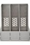 9845 3 Compartment Magazine Holder, Grey - 3