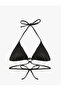 Buckle Detailed Tie-Up Triangle Bikini Top