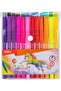 Deflector Cap Design Clean Ink Felt Pen 24-Pieces, Multicolor