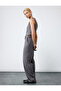 Wide Leg Fabric Trousers with Pocket Detail - 2