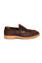 Genuine Suede Leather Brown Loafer Men's Shoes - 242023