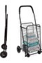 Foldable Shopping Trolley with Wheels, Black, 80kg Max Load - 3