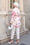 Patterned Hijab Shirt Dusty Rose 702 - 5