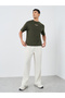 Chest Embroidered Crew Neck T-Shirt - 2