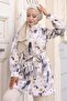 Patterned Hijab Shirt Mink 702 - 4